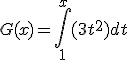 G(x)=\int_{1}^{x}(3t^2)dt